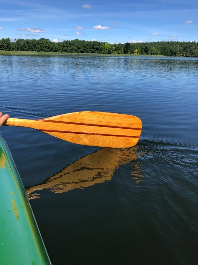 5 Sterne-Ferienhaus Eisvogel Am See Mit Sauna Und Kamin Krakow am See Exterior foto
